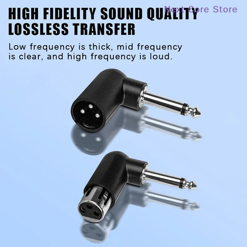 XLR to 6.35mm Right Angle Audio Adapter | Plug & Play Audio Adapter HIP
