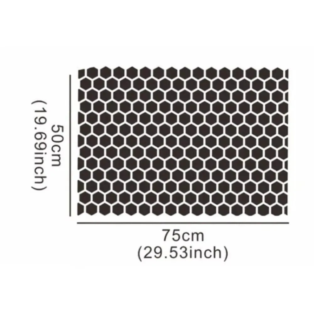 Honeycomb Matte Black Car Window Vinyl Sticker 75x50cm Car Window Decal HIP