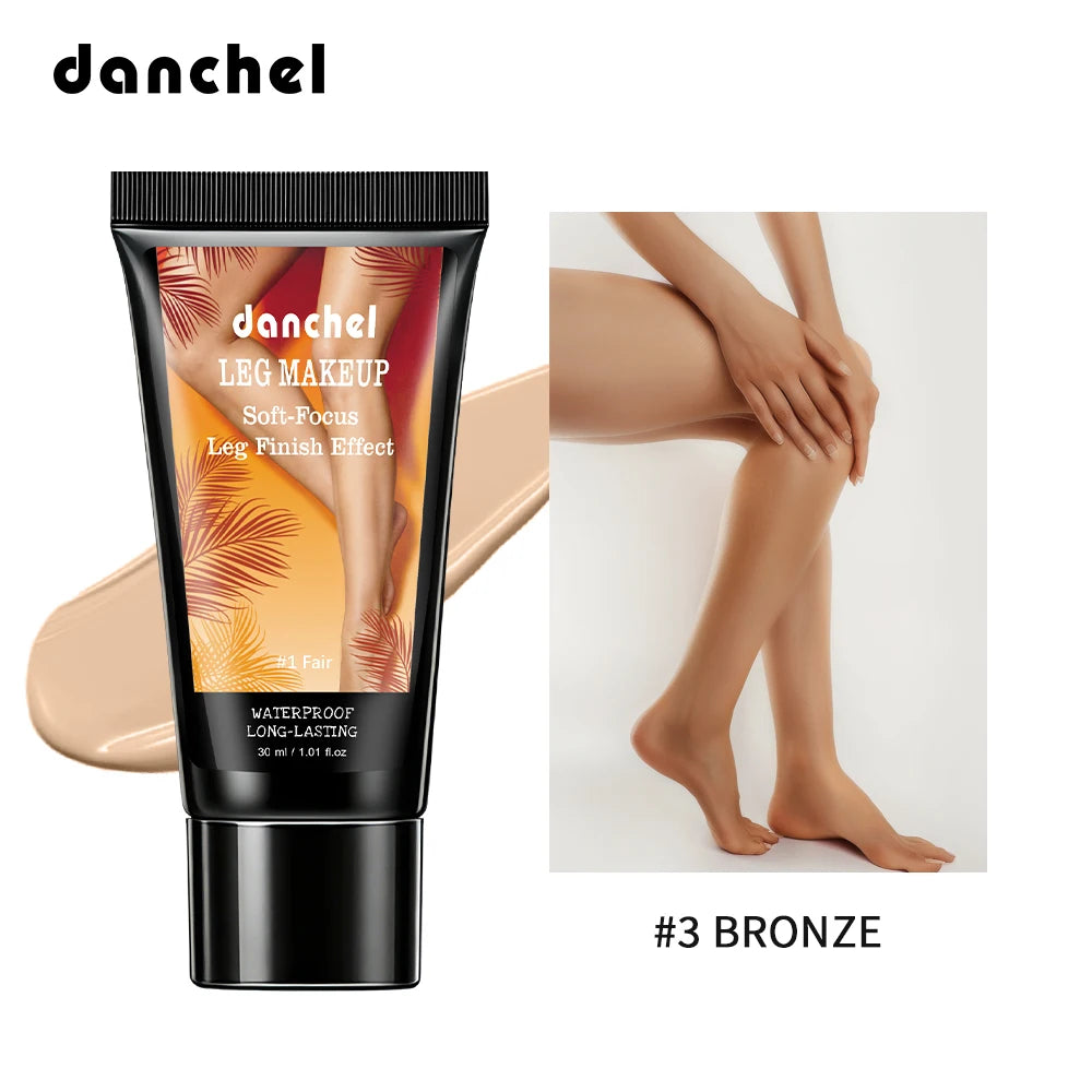 3 Colors Medium Leg Makeup Leg Effect Body Concealer Waterproof Sweatproof Full Coverage Cover Scars Veins Tattoo Even HIP 3Deep Brown