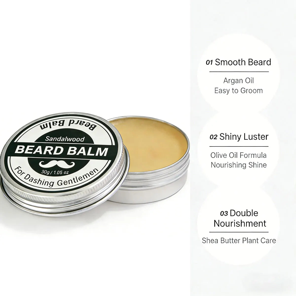 YURHERSU Strong Hold Beard Wax 30g – Matte Finish Men Beard Styling Wax HIP