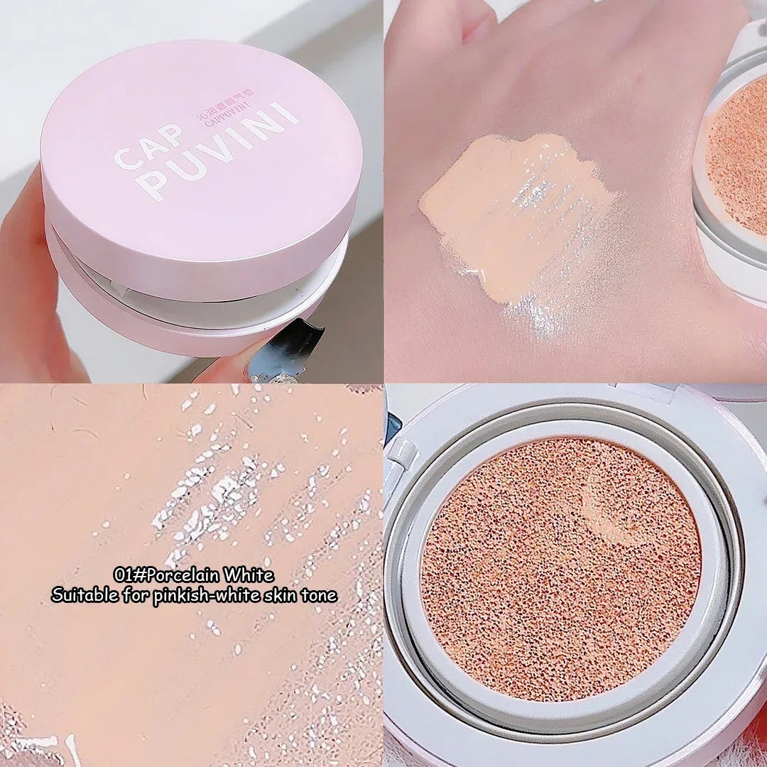 Makeup Cushion Foundation Waterproof Long Lasting Female Matte Concealer Primer Natural Brighten Moisturizing Air Cushion Cream HIP 01 Porcelain White