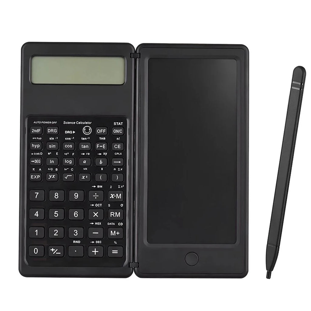 Portable Scientific Calculator 6.5" LCD Writing Tablet & Stylus Scientific Calculator Tablet HIP Black