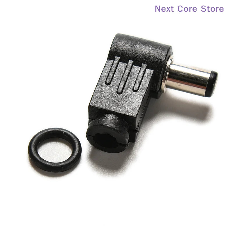 10-Pack Right Angle DC Power Male Plug 2.1x5.5mm Connectors DC Power Connector HIP