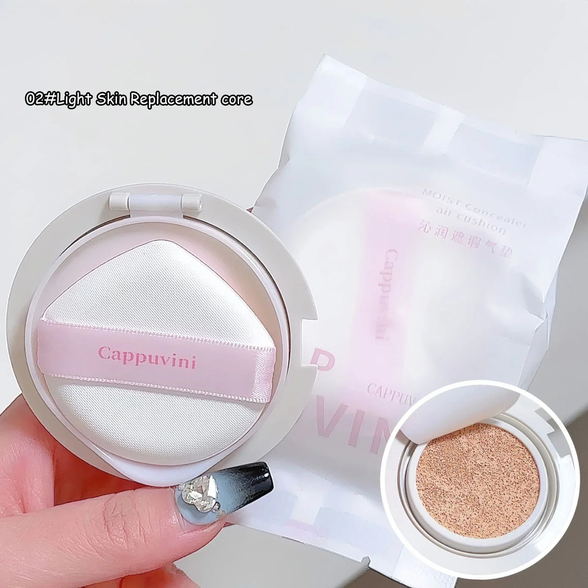 Makeup Cushion Foundation Waterproof Long Lasting Female Matte Concealer Primer Natural Brighten Moisturizing Air Cushion Cream HIP 02 Replacement core