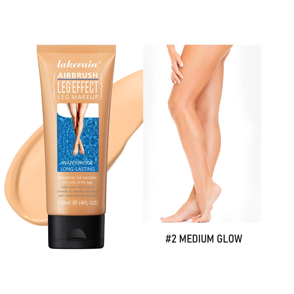 116ml Leg Makeup Waterproof Long Lasting Body Foundation Even Skin Tone Medium Bronze Tanning Cream Anti-Transfer HIP 2MEDIUM GLOW