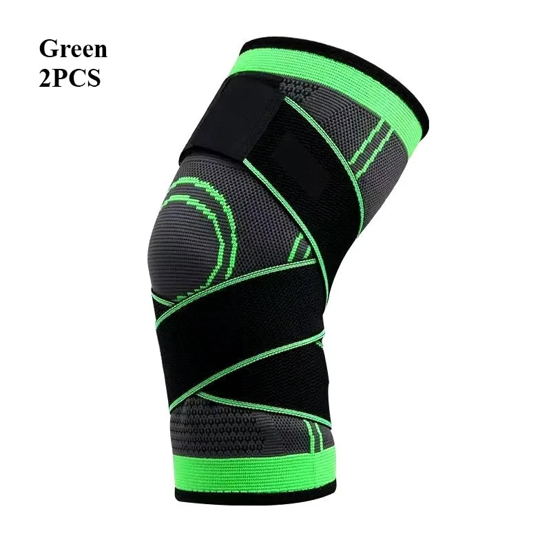 Elastic Knee Brace Support for Sports – Men & Women Knee Brace Support HIP C652-Green 2pcs L(42-47cm)
