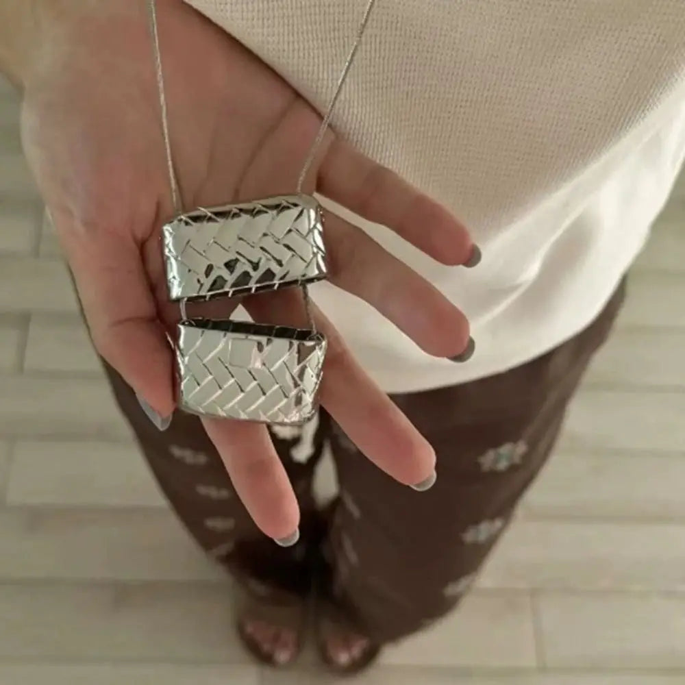 Long Link Chain Necklace with Mini Bag & Bottle Pendant Fashion Pendant Necklace HIP