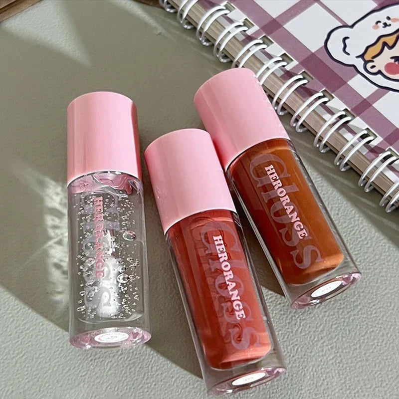 Water Light Lip Gloss Moisturizing Transparent Jelly Mirror Lip Glaze Crystal Clear Hydrating Lip Plumping Gloss Korean Makeup HIP