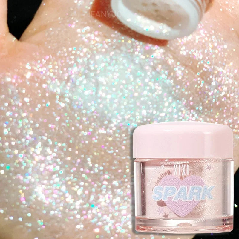3 Colors Glitter Highlighters Powder Diamond Shimmer Eye Shadow Pearlescent Face Body Brightening Smooth Natural Contour Makeup HIP 38