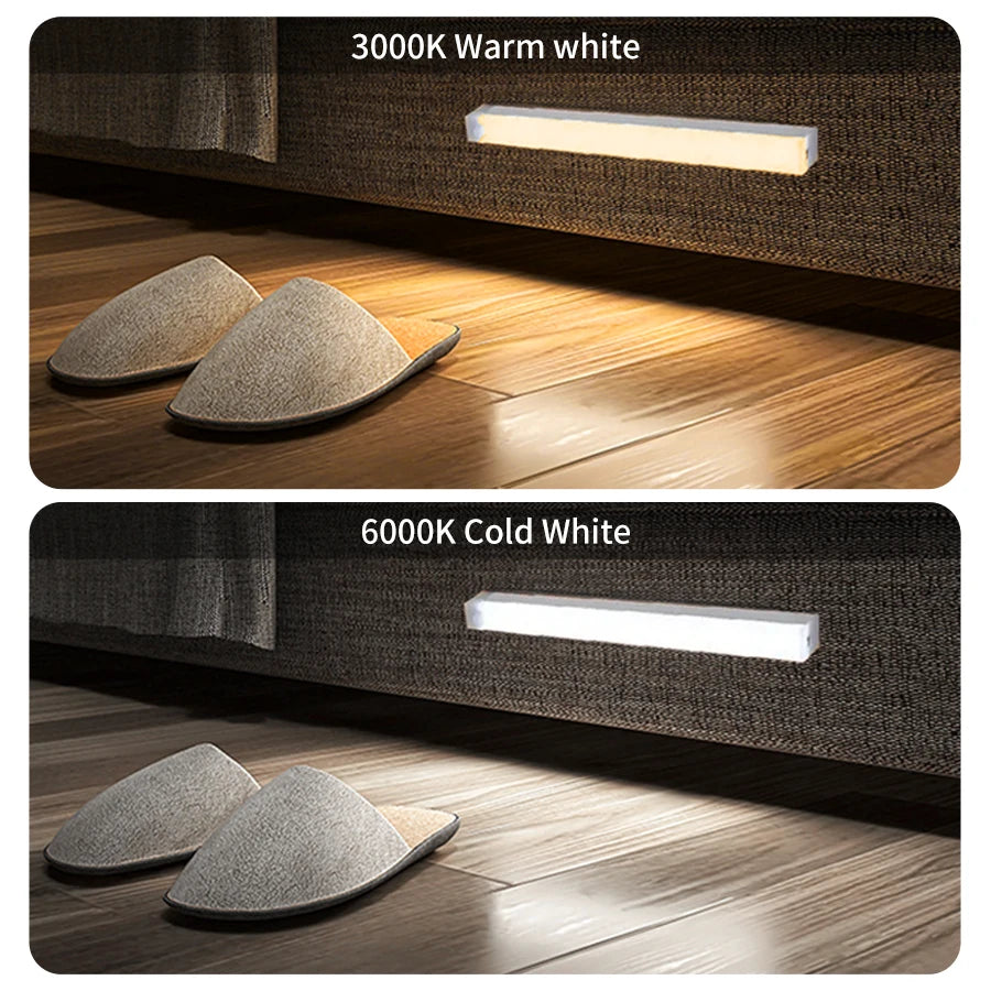 Smart Motion Sensor Night Light Wireless Led Night Lights Kitchen Cabinet Closet Bedroom Night Lamp USB Rechargeable Room Decor HIP