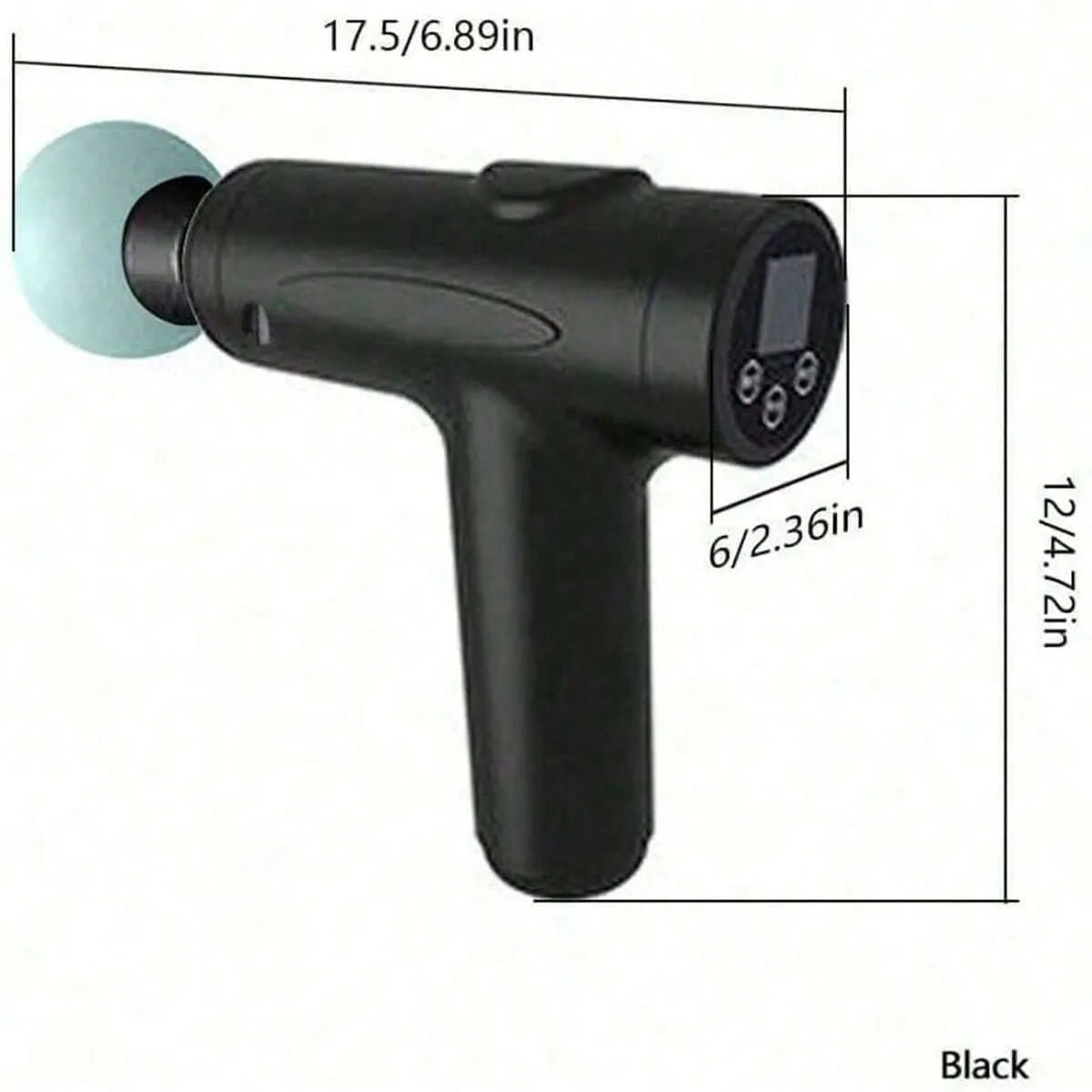 HIP Handheld Percussion Massage Gun – Body, Back & Neck Percussion Massage Gun HIP black
