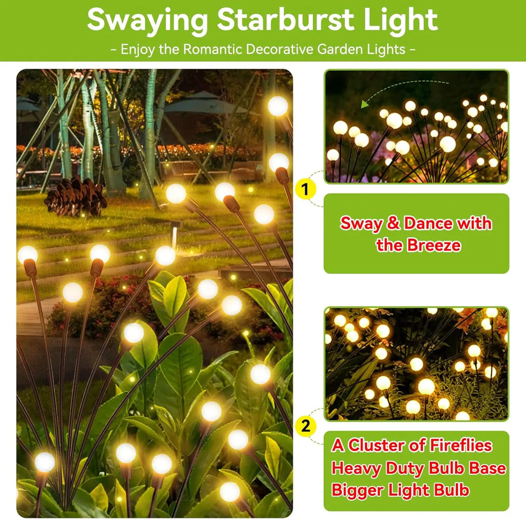 Solar Firefly Swaying Garden Lights – Yard & Pathway Decor Solar Garden Light HIP