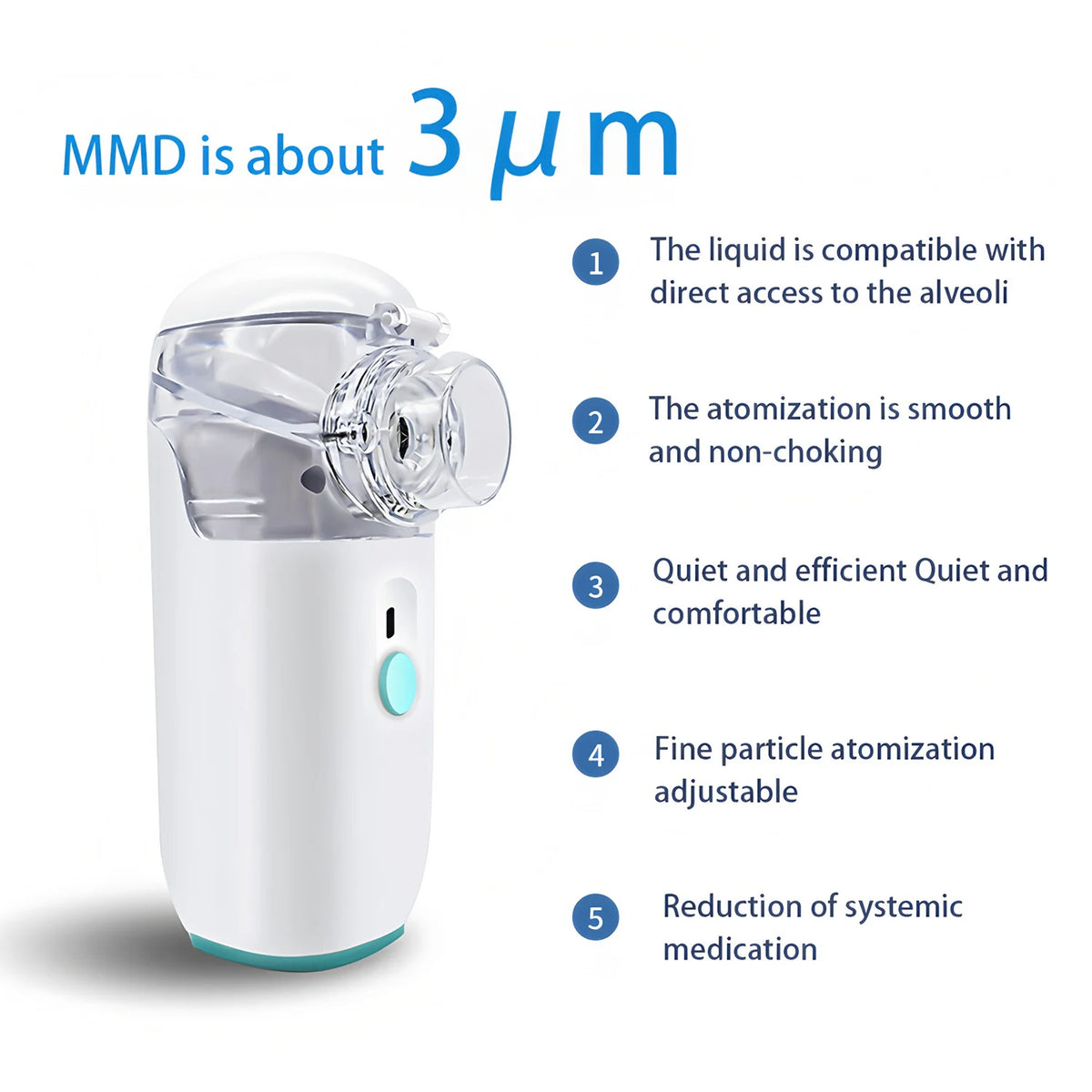 Fireurus Handheld Mesh Nebulizer for Pets – Portable Atomizer Pet Mesh Nebulizer HIP