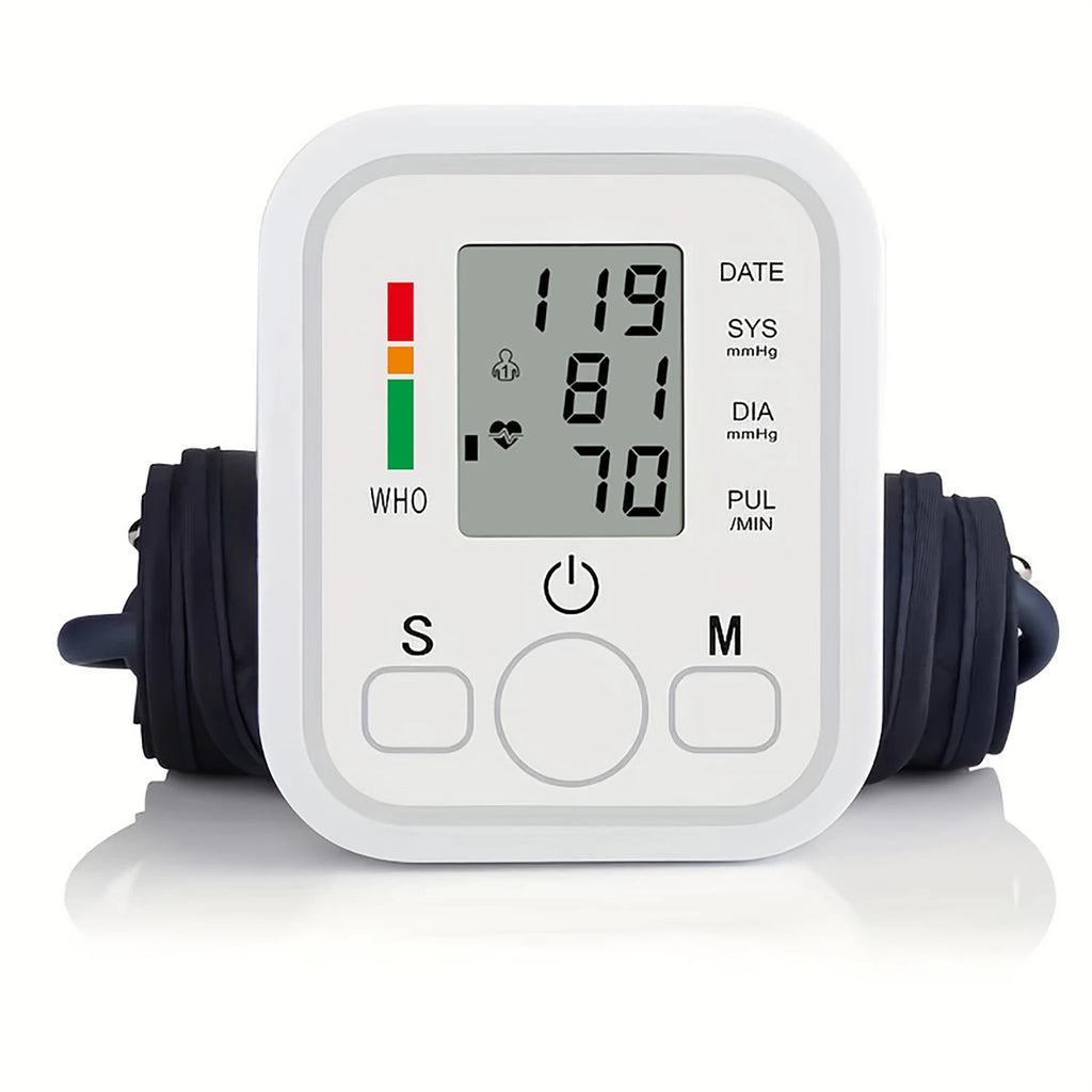 Fireurus Digital Upper Arm Blood Pressure Monitor | USB or Battery Blood Pressure Monitor HIP White
