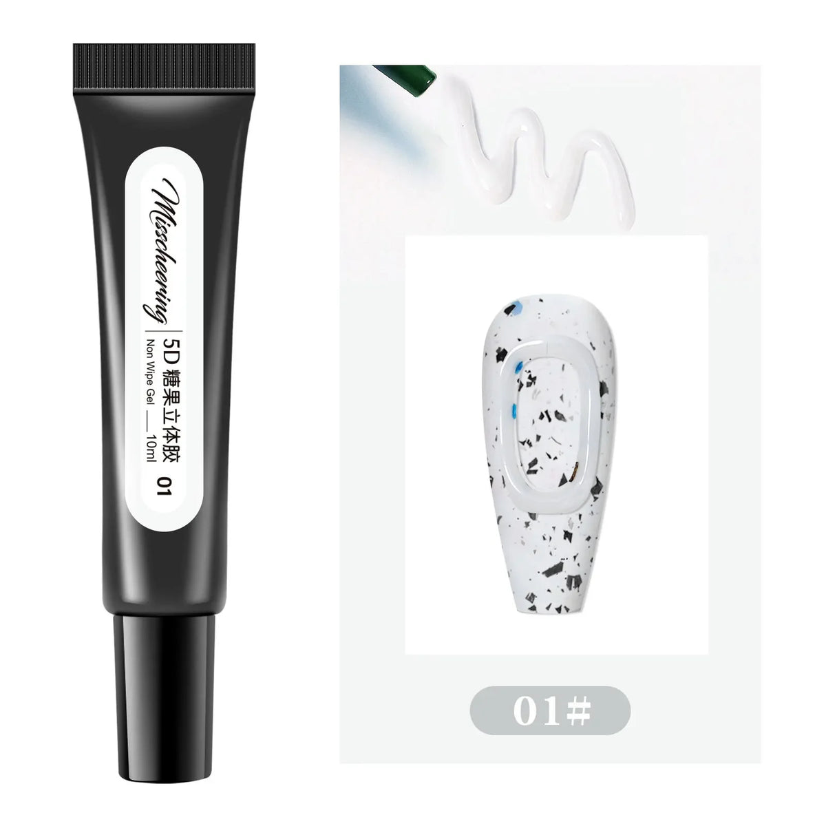 3D Pudding Gel 12ml Tube Emboss Korean Style Nail Design Painting Full Coverage Super Texture Gel Pigmented Paint Liner Gel HIP 01 10ml