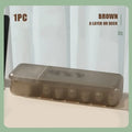 7-Compartment Cable Storage Box | Cord & Charger Organizer Cable Storage Box HIP Brown
