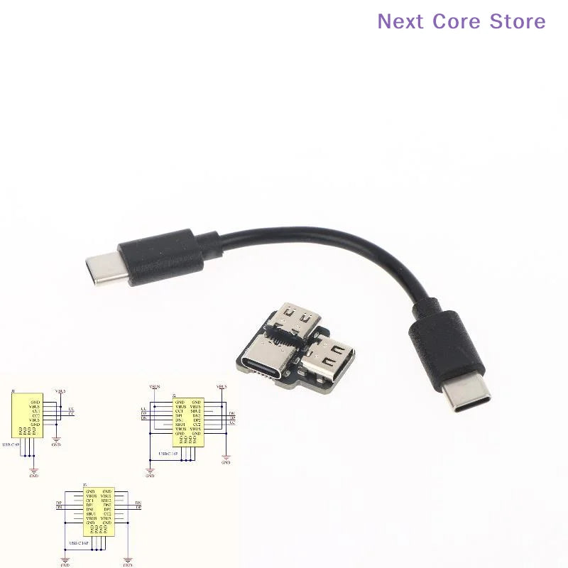 USB Type-C 1 to 2 Power Splitter Module for PC Boards USB Power Splitter HIP
