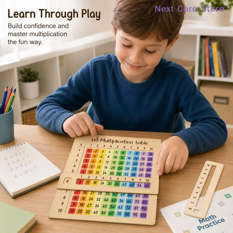 Wooden Sliding Multiplication Table Board for Kids | Math Toy Educational Math Board HIP
