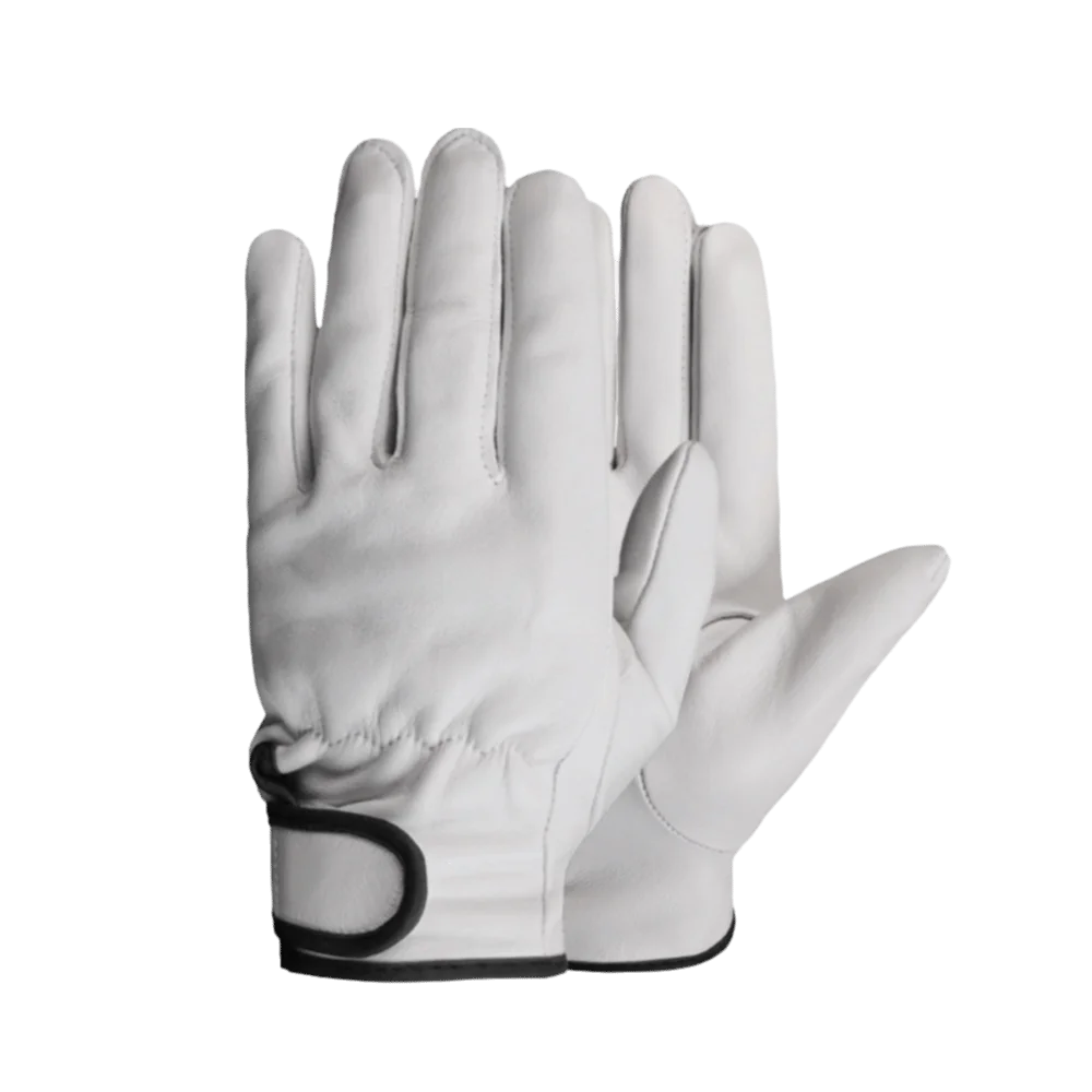 Sheepskin Leather Work Gloves – Welding & Heavy Duty Work Safety Gloves HIP White-L
