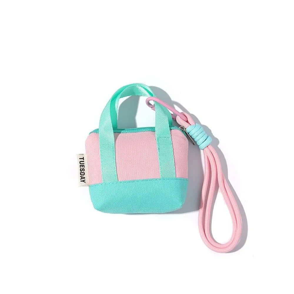 Mini Canvas Coin Purse & Earphone Case with Wristband Canvas Coin Purse HIP