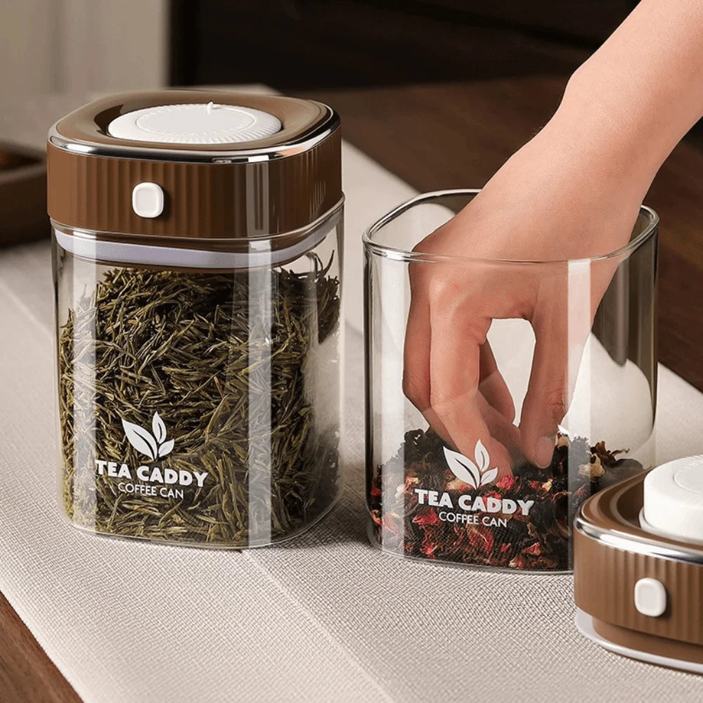 Glass Coffee Bean Storage Jar – Airtight & Date Record Glass Storage Jar HIP