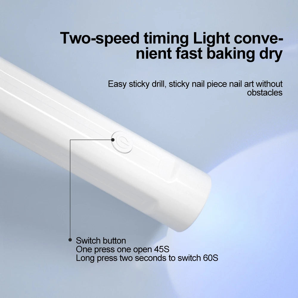Mini Portable LED Nail Lamp – USB Gel Polish Dryer Pen LED Nail Lamp HIP