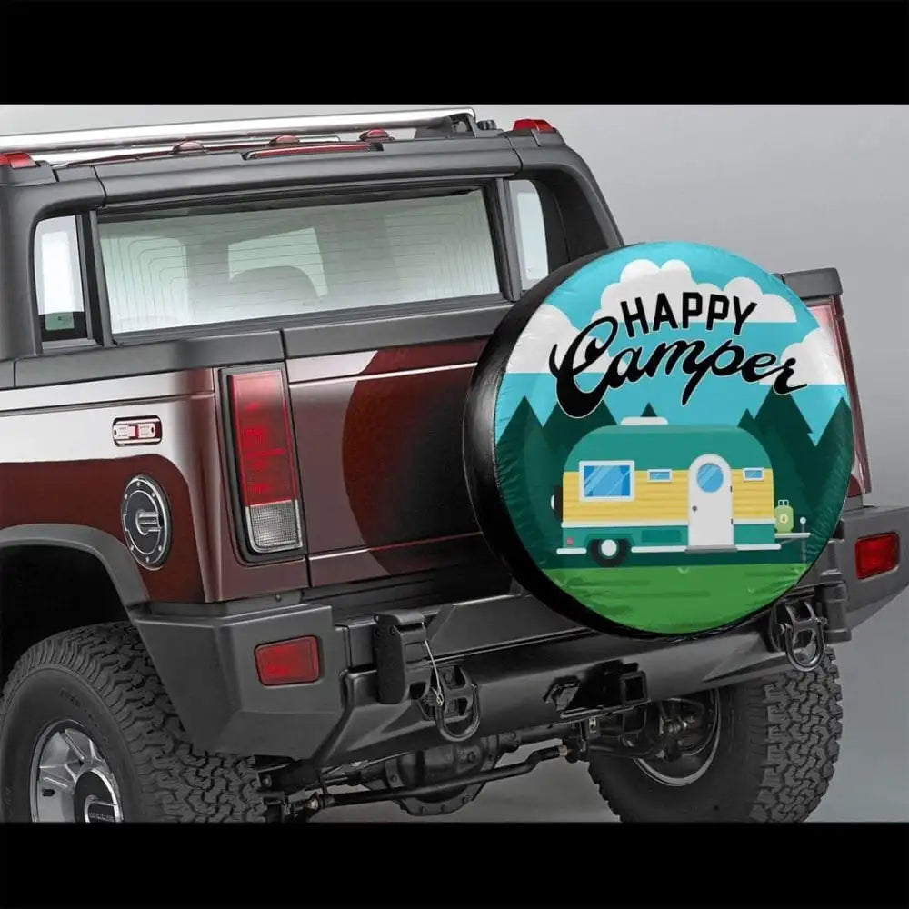 Happy Camping Spare Tire Cover – Waterproof UV Protection 15" Spare Tire Cover HIP