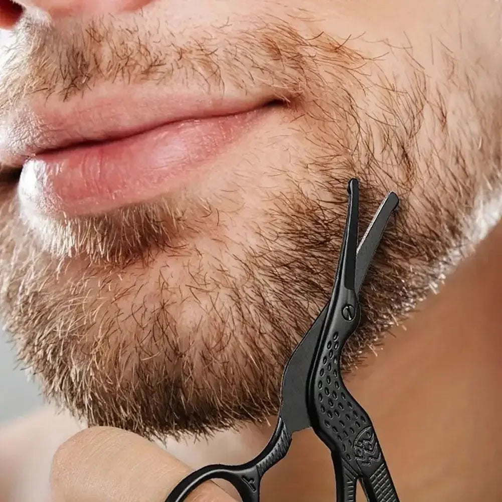 RUZOFO Rounded Tip Facial Hair Scissors – Stainless Steel Facial Hair Scissors HIP
