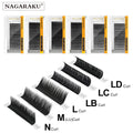 NAGARAKU Eyelash Extensions N M L LB LC LD Curl Mink Eyelash Individual Makeup False Lashes Magnetic Eyelashes HIP LC 0.12mm 11mm