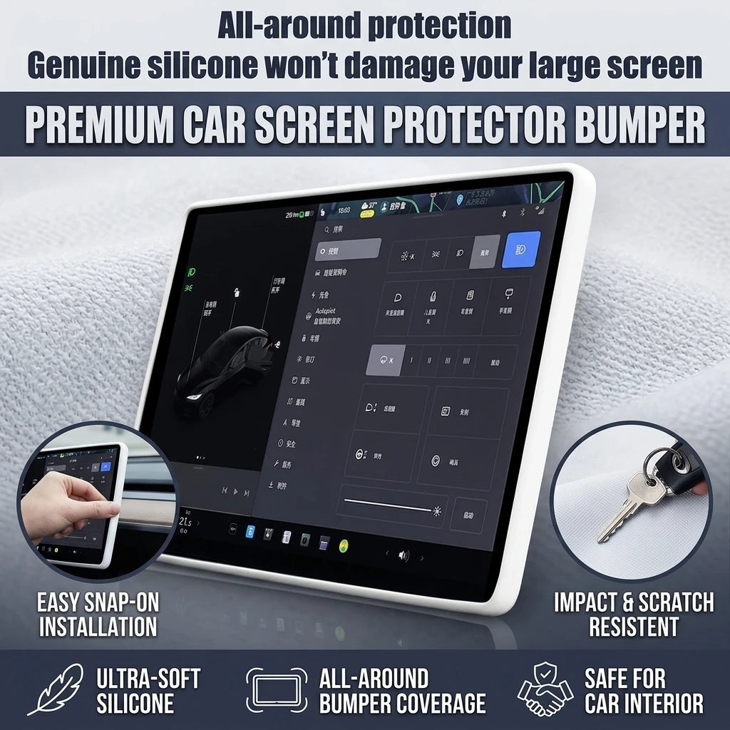 For Tesla 2026 Model Y/YL Juniper Performance Silicone Touch Screen Cover Anti Collision Dust Guard Soft Slip On Car Screen HIP
