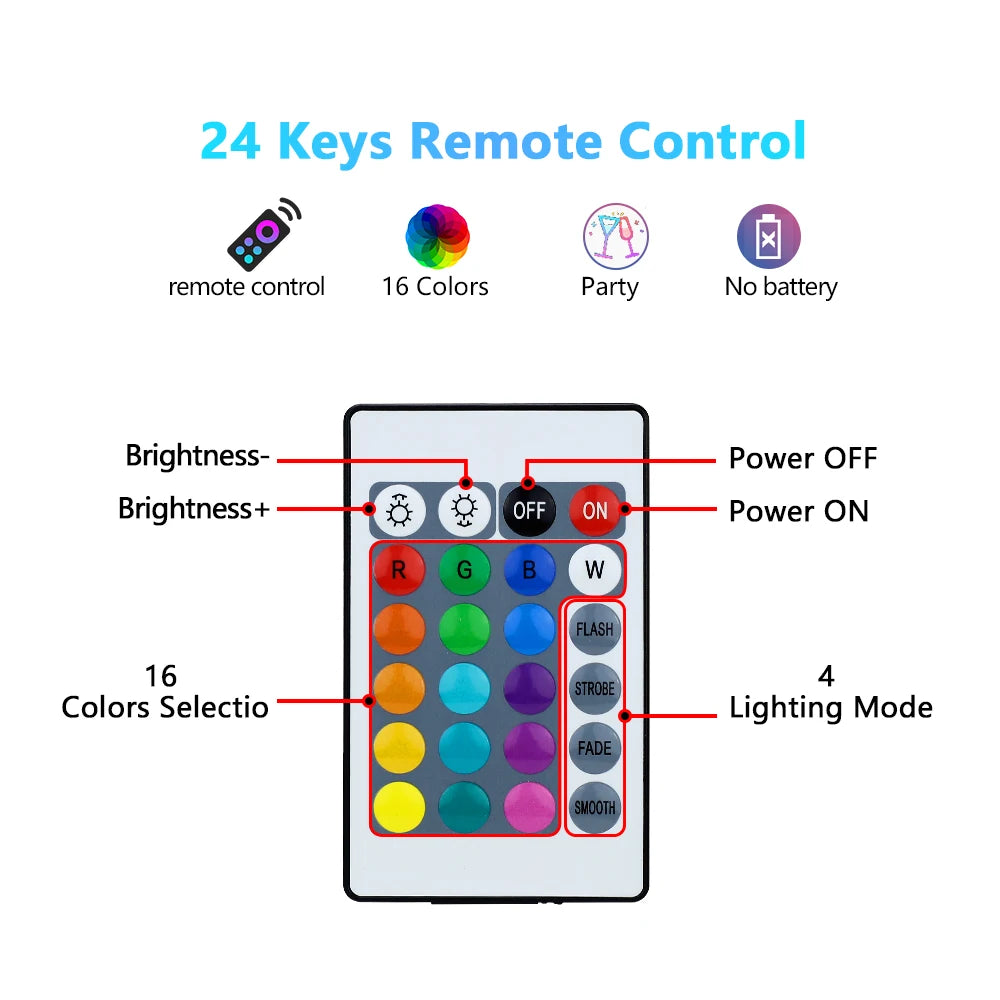 E27 RGBW LED Bulb 5W 10W 15W with IR Remote Control RGB LED Bulb HIP