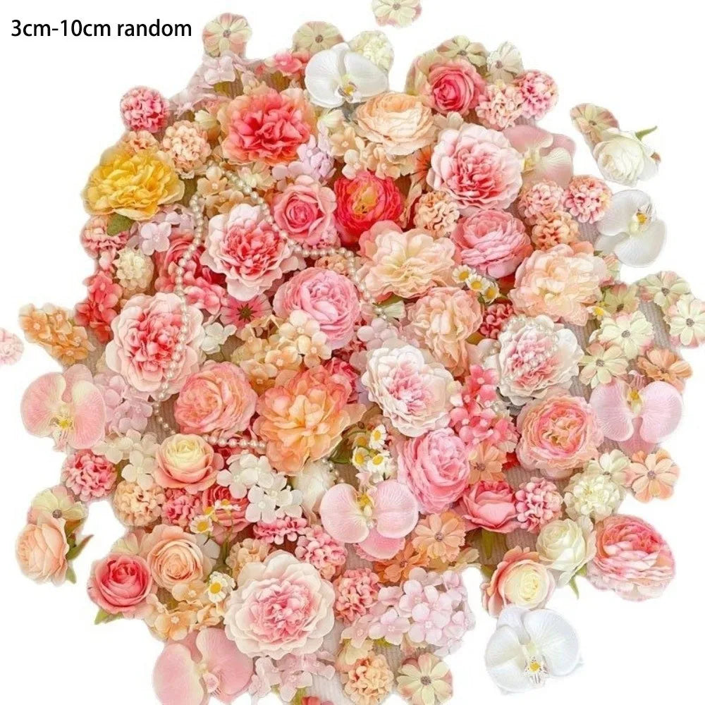20pc Silk Artificial Flower Heads Mix – DIY Wreath & Decor Artificial Flower Heads HIP