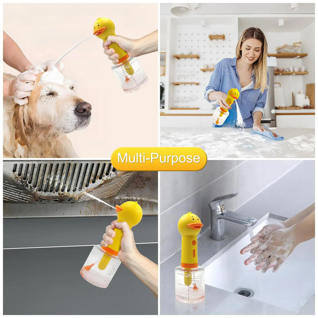Yellow Duck Electric Foam Machine ,Handhold Automatic Soap Dispenser Foam Machine Launcher For Cat & Dog Bathing Pet Accessories HIP