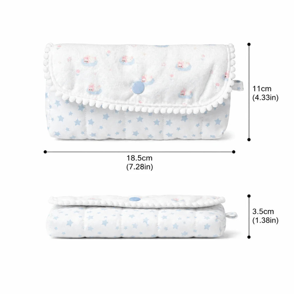 Quilted Bunny Pencil Case – Large Flip-Top Pouch for School Pencil Case Pouch HIP