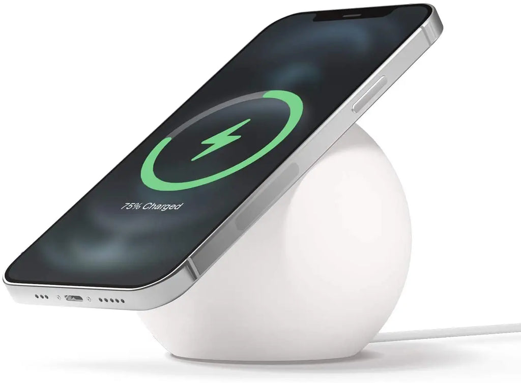 MagSafe Ball Silicone Desk Stand – iPhone 16 15 14 13 Holder Magnetic Phone Stand HIP White