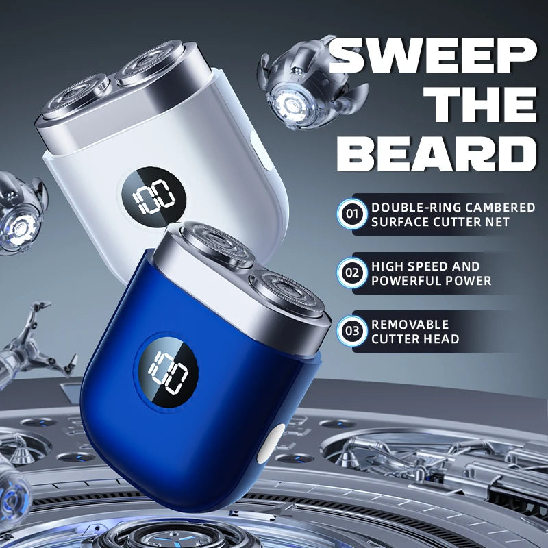Men's Mini Twin-Blade Electric Shaver – USB Rechargeable Electric Shaver HIP