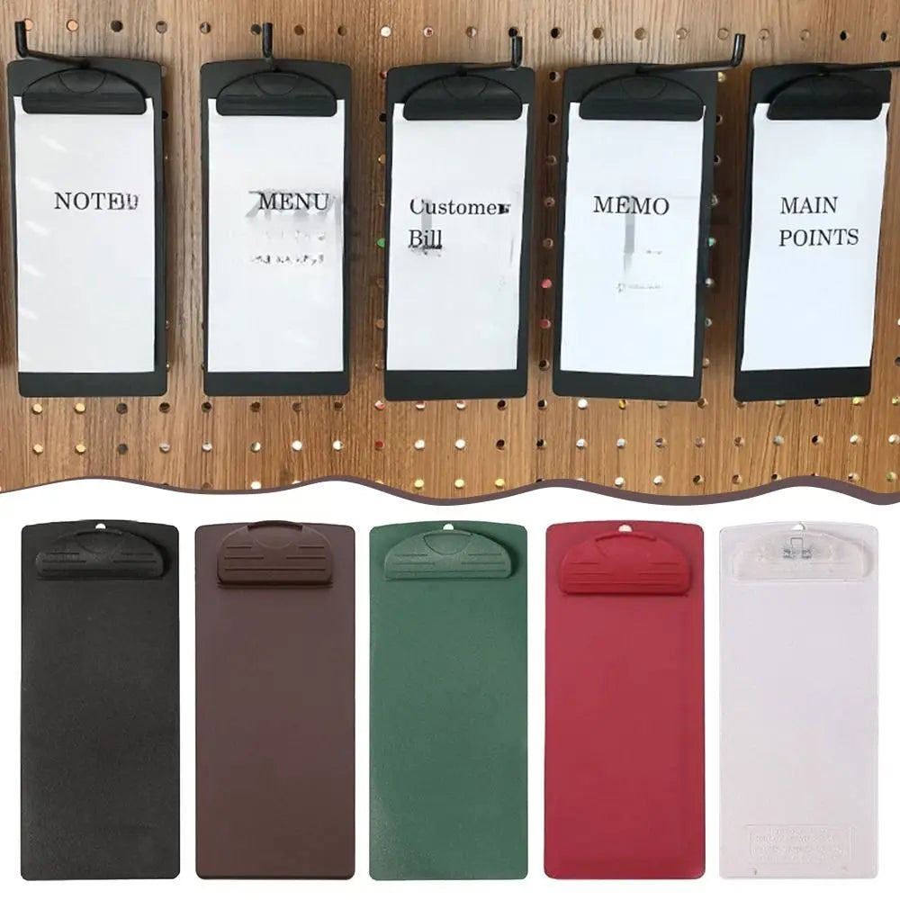Multicolor Plastic Bill Folder Clipboard – Waterproof 10×23cm Bill Folder Clipboard HIP