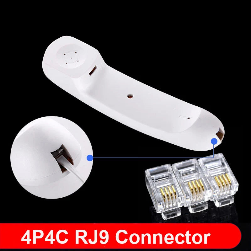 4P4C RJ9 Gold-Plated Telephone Handset Connectors – 50 or 100 Pack Telephone Connectors HIP
