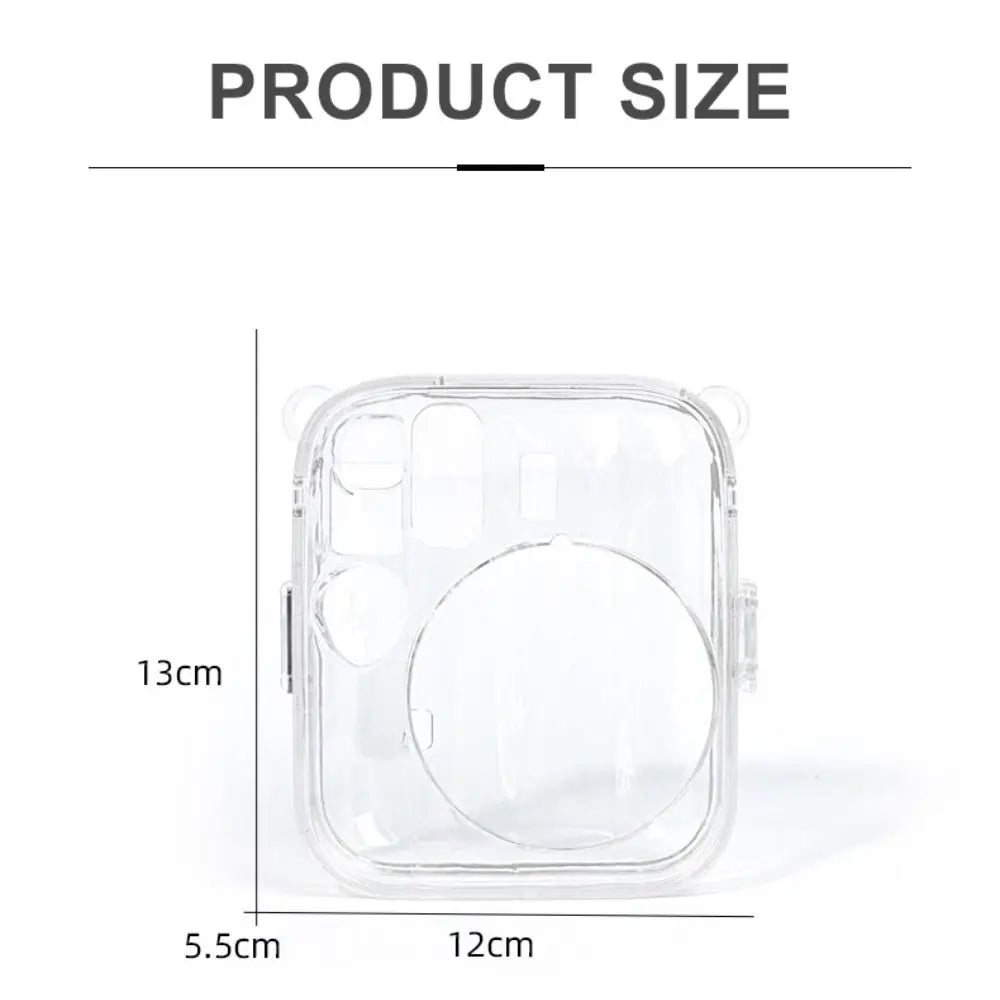 Crystal Clear Case with Rainbow Strap – Fujifilm Instax Mini 13 Camera Protective Case HIP