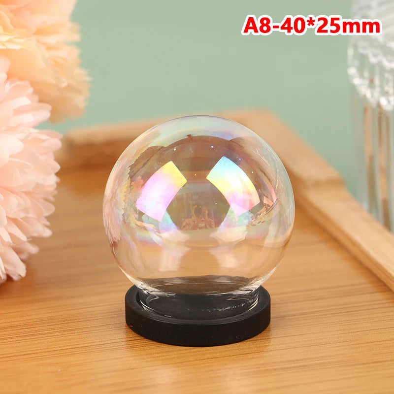 Miniature Wooden Dollhouse Glass Ball DIY Decoration Kit Miniature Dollhouse Kit HIP A8