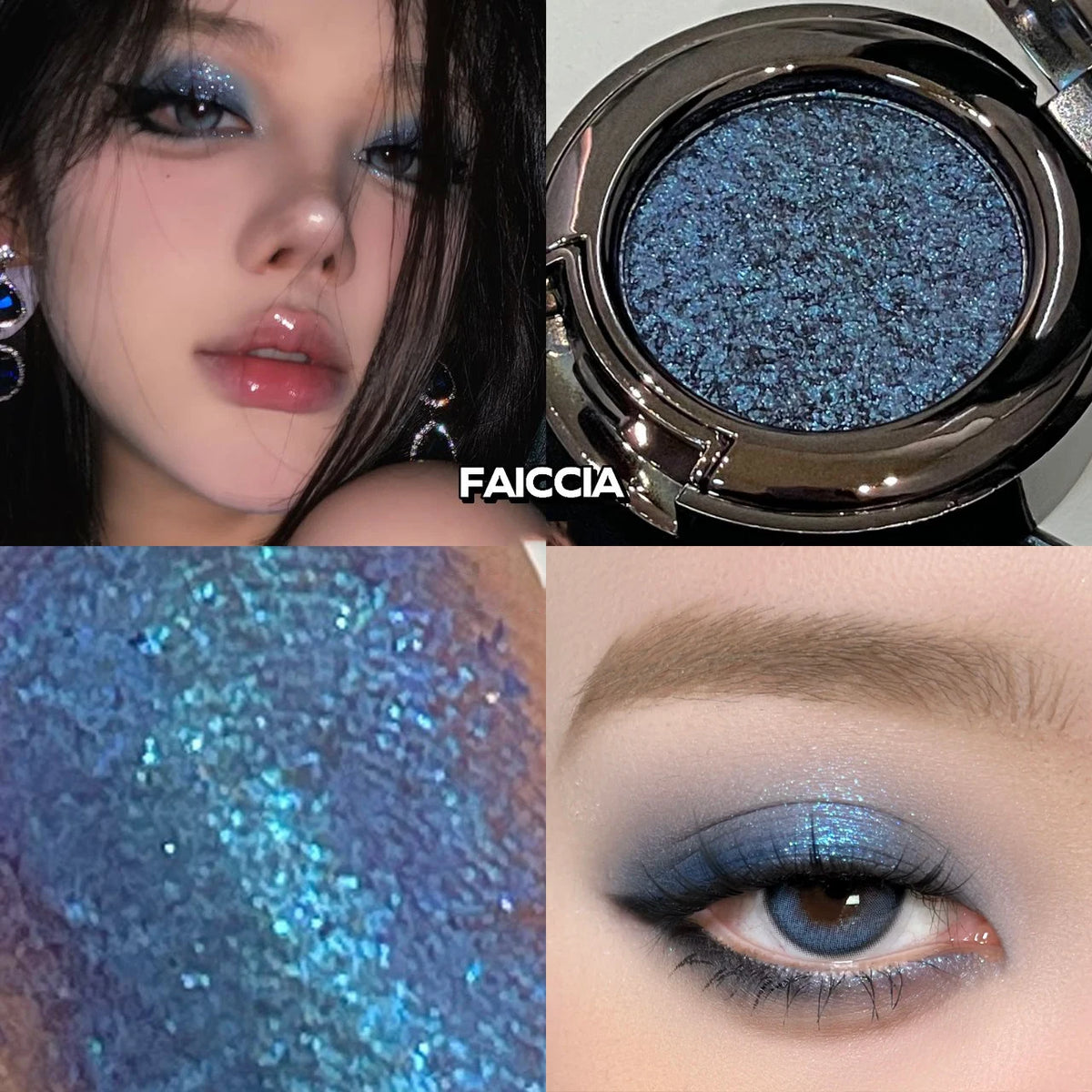 Ginger Yellow Chameleon Eyeshadow Palette Smokey Holographic Shimmer Metallic for Optics Highlighter Sparkle Brightening Makeup HIP 13-Chameleon