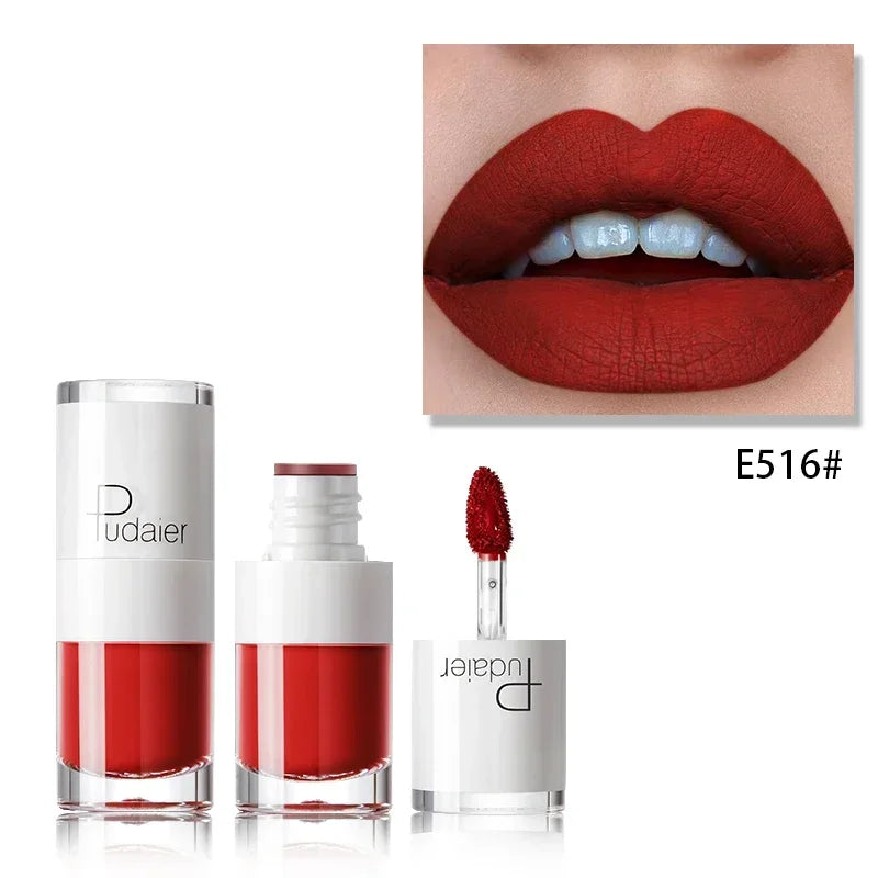 Red Lip Makeup Tattoo Long Lasting Lip Tint Matte Plumper Lip Gloss Liquid Matte Lipstick Waterproof Rouge HIP E516