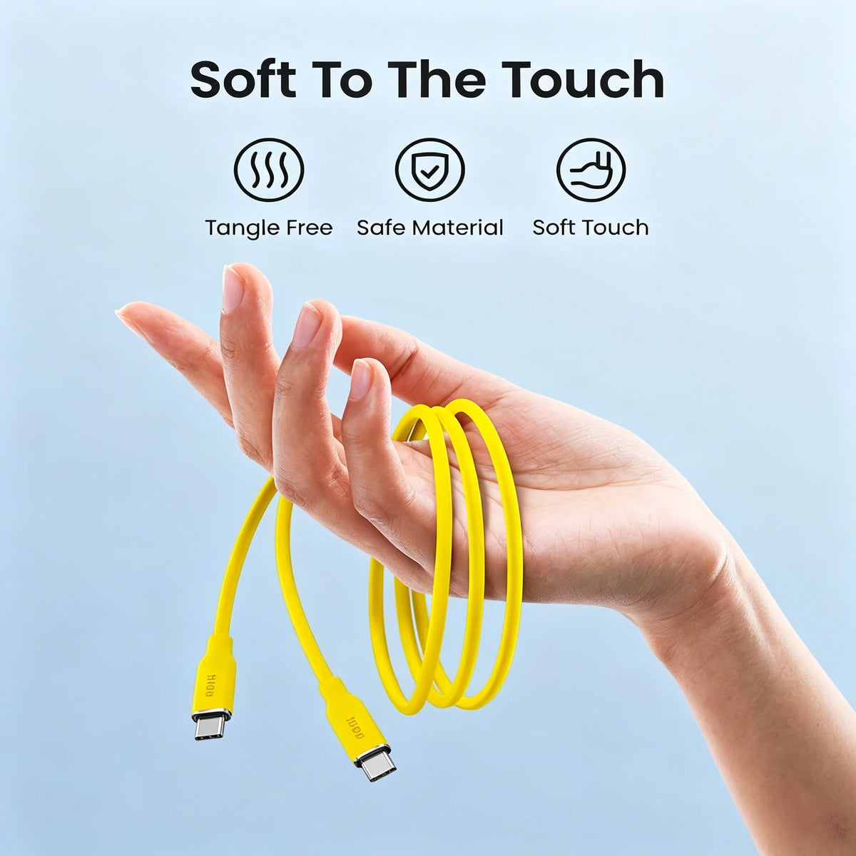AOHI 140W USB-C Fast Charging Silicone Cable 3.3ft | PD 3.1 USB-C Charging Cable HIP