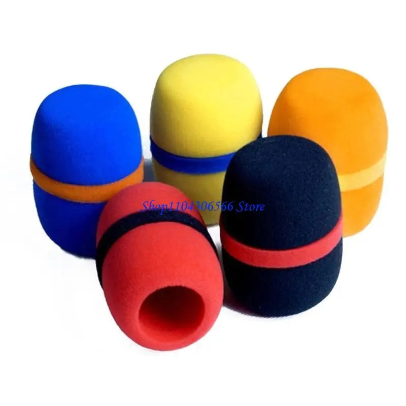 5-Pack Foam Mic Windscreen Covers – Studio Sponge Caps Microphone Windscreen HIP