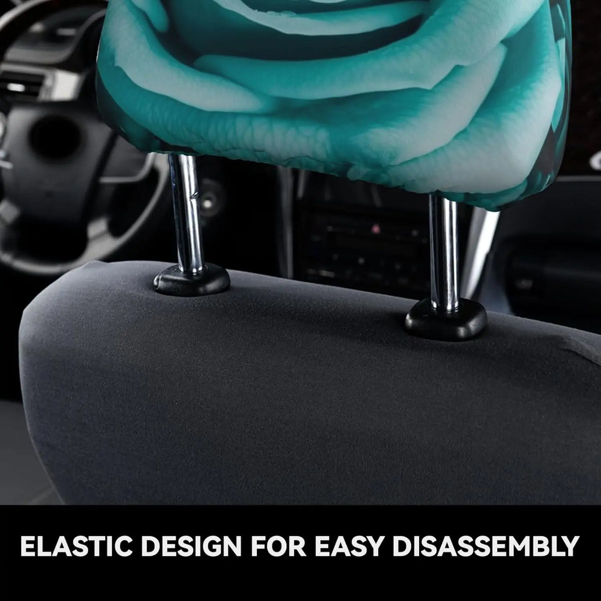 2-Pack Elastic Car Headrest Covers – Universal Breathable Fit Car Headrest Cover HIP