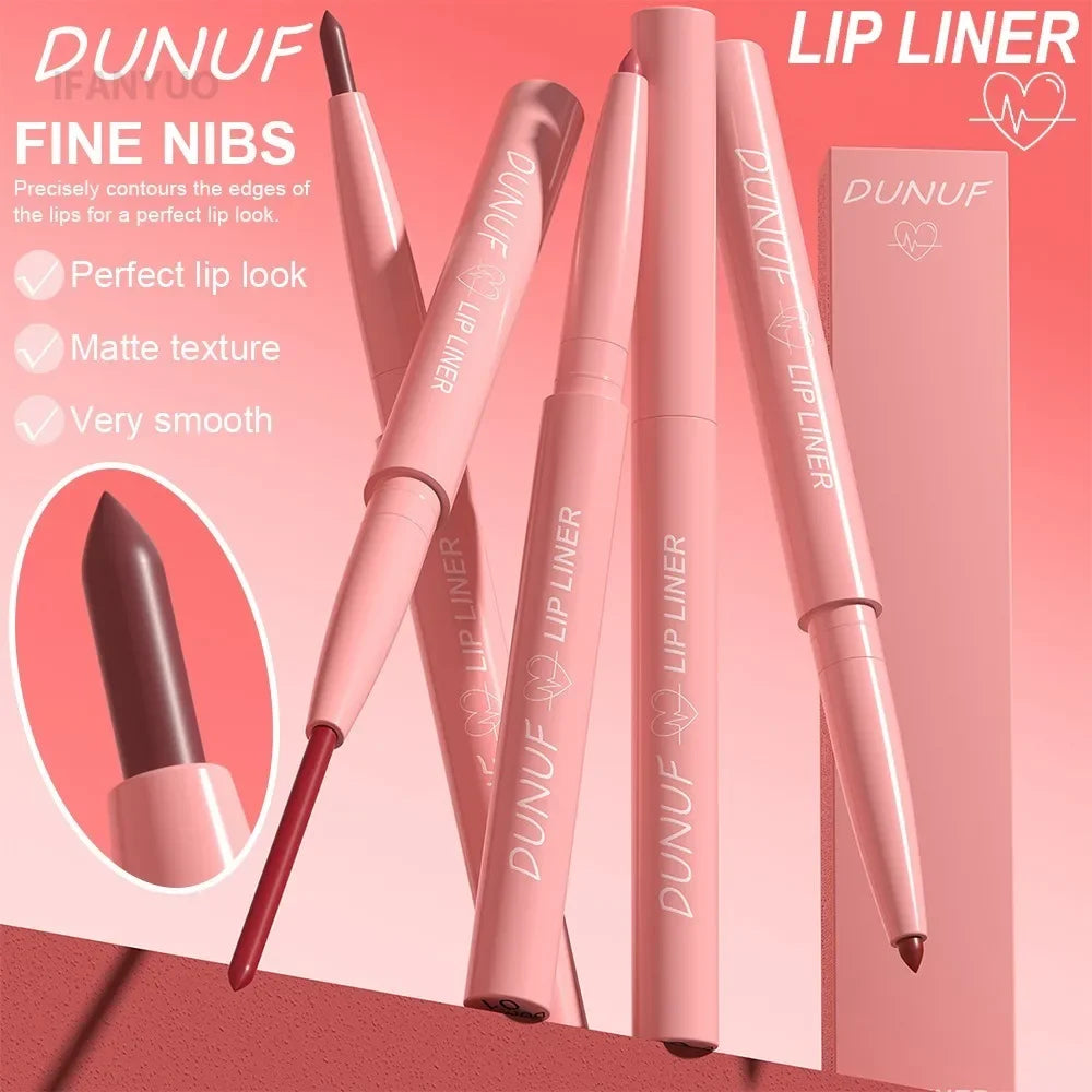 Tapered Nib Lip Liner Pencil Long-Lasting Matte Creamy Plumping Lip Stain Waterproof Natural Nude Brown Slim Lip Liner Makeup HIP
