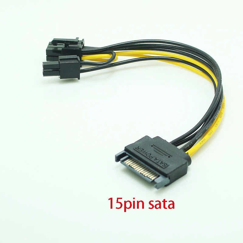 SATA 15-Pin to 8-Pin (6+2) GPU Power Cable Adapter – OULLX GPU Power Cable Adapter HIP