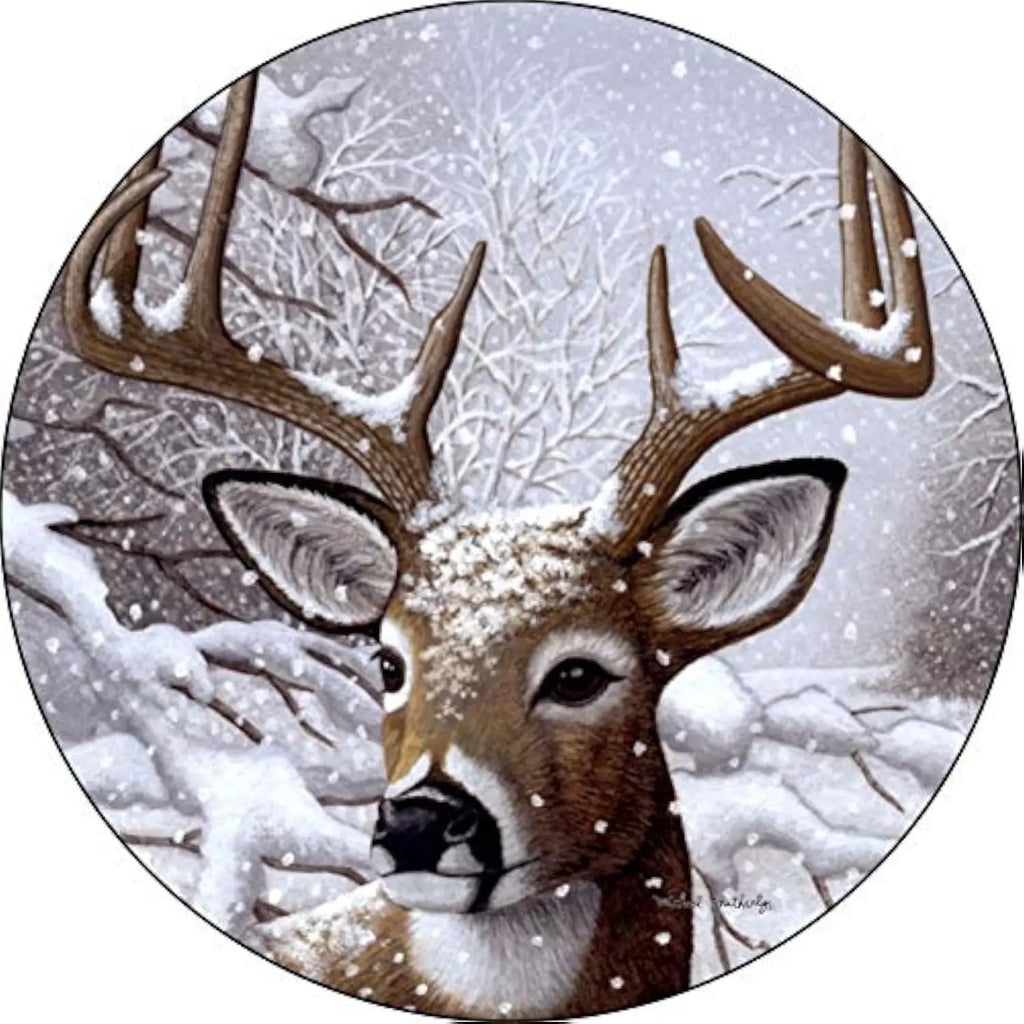 Snowy Deer Spare Tire Cover – Waterproof Polyester Protector Spare Tire Cover HIP Acquiesce 17 in