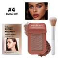 Bronzer Blush Highlights Palette&Brush Makeup Contour Sticks Cosmetics Contouring for Face Shading Palette Powder HIP Color4