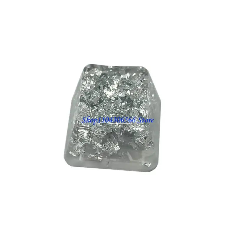 Resin OEM R4 Keycap – Silver Foil Clear Mechanical Keyboard Artisan Keycap HIP CN